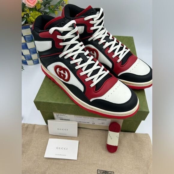 Gucci Other - Men’s Gucci MAC 80 high top leather sneakers size 11 made in Italy